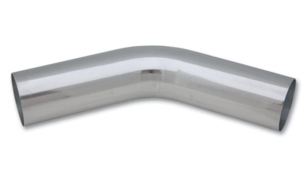 Vibrant 1in O.D. Universal Aluminum Tubing (45 Degree Bend) - Polished Hot on Sale