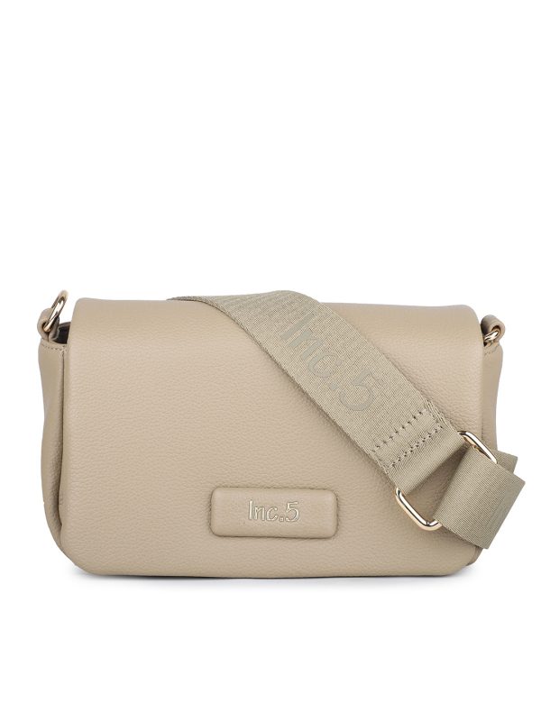 Women Beige Solid Sling Bag Online Sale