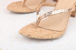 Women Rose Gold Embellished Block Heels Sale