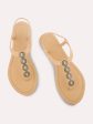 Women Beige Open Toe Flats Supply