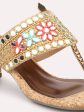 Women Antique Embellished Ethnic Block Heels Cheap