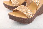 Women Beige Textured Wedge Heels Fashion