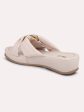 Women Cream Embellished Comfort Heels on Sale