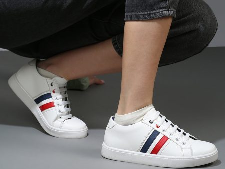 Women White Solid Casual Sneakers Hot on Sale