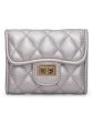 Inc.5 Women Silver Textured Card Holder Wallet Online