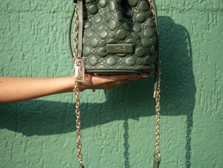 Women Green Textured Potli Bag Online Hot Sale