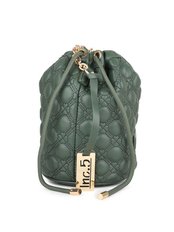 Women Green Textured Potli Bag Online Hot Sale