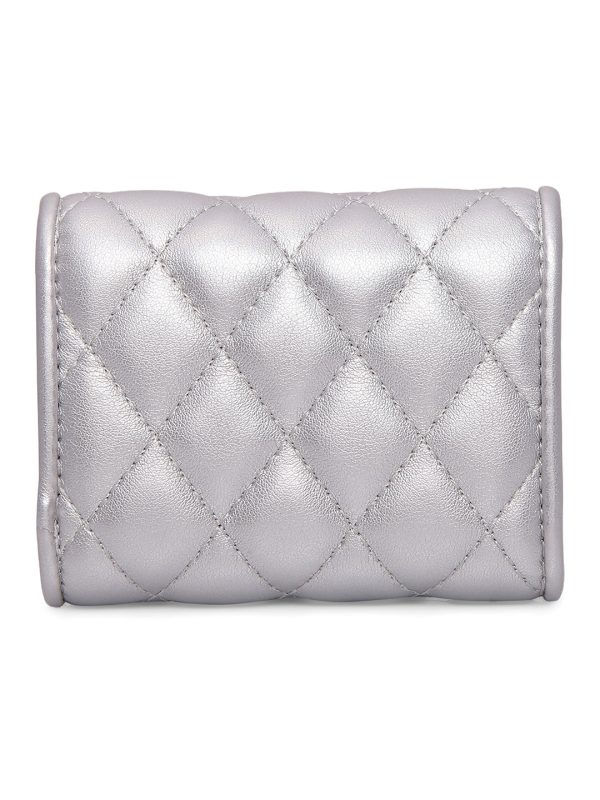 Inc.5 Women Silver Textured Card Holder Wallet Online