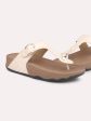 Women Cream Comfort Heels With Buckles For Sale