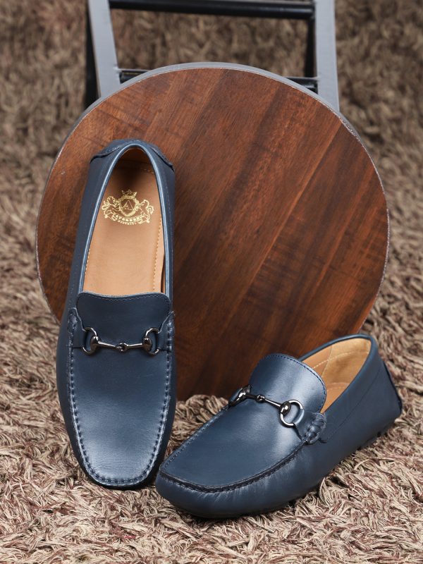 Atesber Blue Loafer Driving Shoes For Men Online now