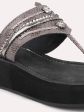 Women Pewter Braided Ethnic One Toe Comfort Heels Online Sale