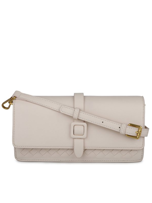 Women Cream Textured Clutch Sale