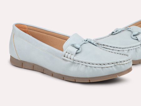 Women Blue Solid Loafers Online