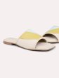 Women Beige Textured Open Toe Flats Online Sale