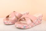 Women Peach Embellished Wedge Heels Hot on Sale