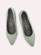 Women Green Block Heels Pumps Fashion