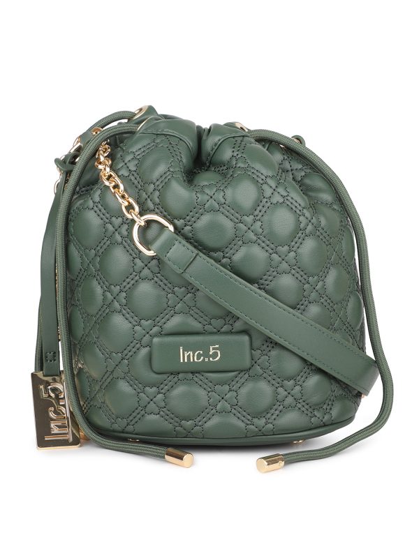 Women Green Textured Potli Bag Online Hot Sale