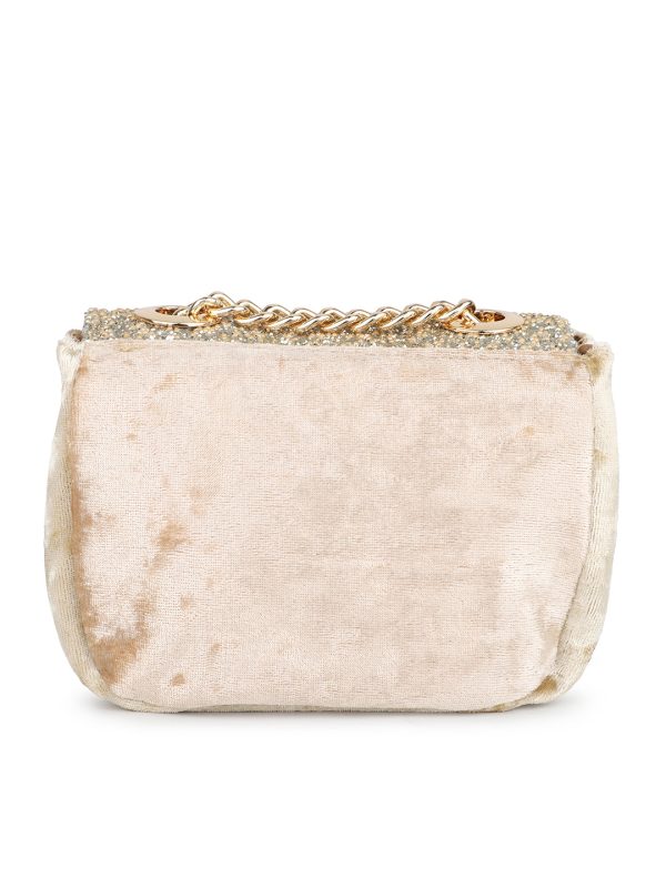 Women Gold Embellished Sling Bag Supply