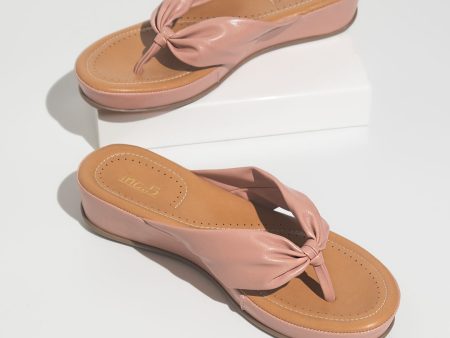 Women Peach Solid Comfort Sandals on Sale