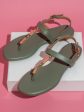 Women Green T-Strap Flats With Backstrap For Discount