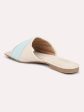 Women Beige Textured Open Toe Flats Online Sale