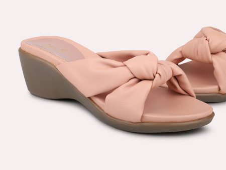 Women Pink Solid Wedge Sandals on Sale