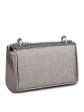 Women Pewter Toned Embellished Foldover Clutch For Sale