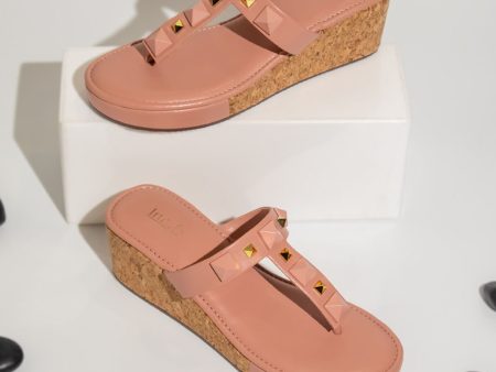 Women Peach Solid Wedge Heels Online now