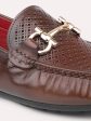 Atesber Brown Textured Driving Casual Shoes For Men s Cheap