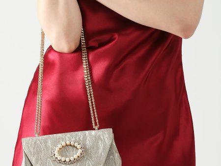 Inc.5 Women Gold Embellished Fancy Clutch Supply