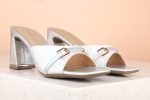 Women Silver Embellished Block Heels Online now