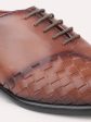 Atesber Brown Textured Lace-Up For Men s Online Hot Sale