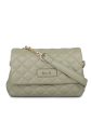 Women Green Quilted Sling Bag For Cheap