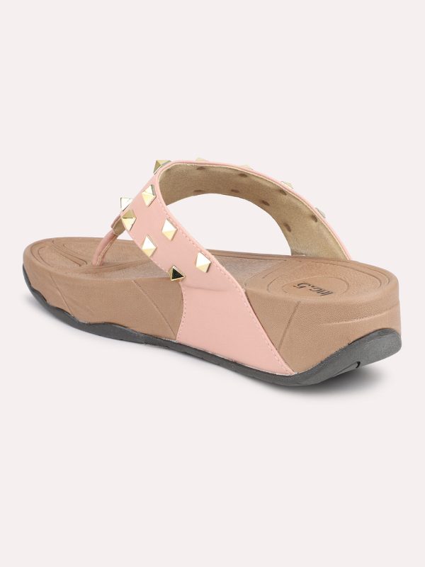 Women Peach Comfort Heels Hot on Sale