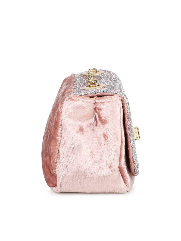 Women Pink Embellished Sling Bag For Sale