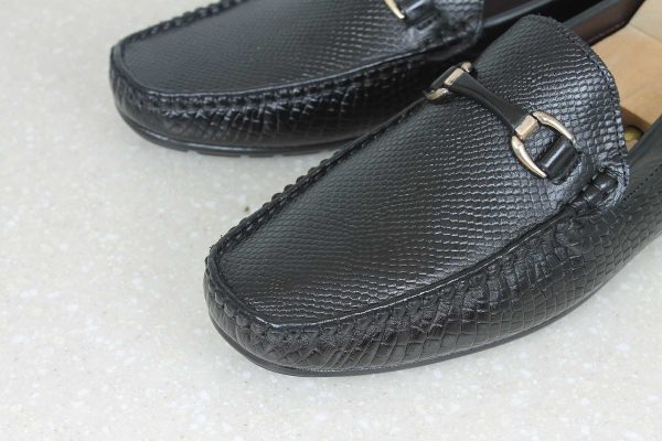 Privo Textured Driving Shoe-Black For Men Sale