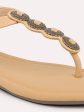 Women Beige Open Toe Flats Supply