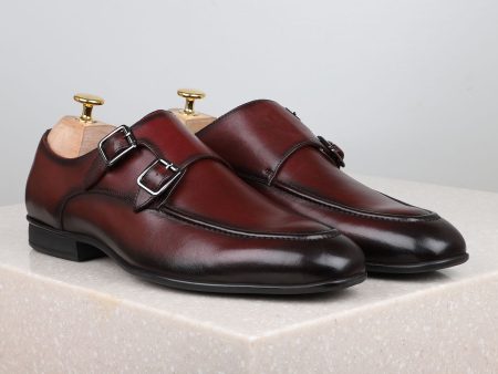 Monk Shoes-Antic Bordo Sale