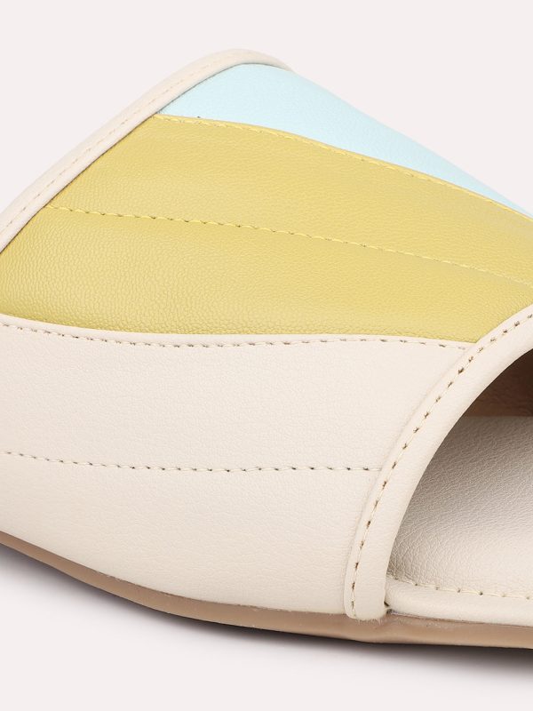 Women Beige Textured Open Toe Flats Online Sale