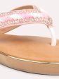 Women White Ethnic One Toe Flats For Sale