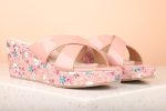 Women Peach Embellished Wedge Heels Hot on Sale