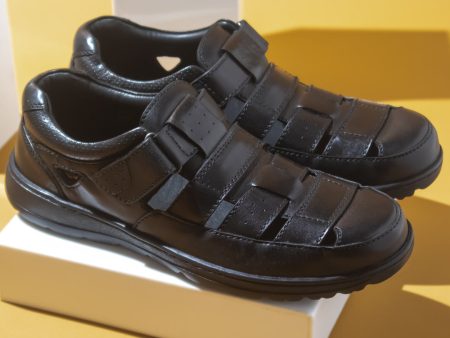 Atesber Black Striped Casual Sandal For Men s Online