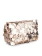 Women Rose Gold Embellished Foldover Clutch Hot on Sale