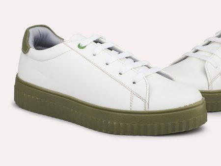 Women Green & White Colourblocked Sneakers For Discount