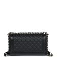 Chanel Medium Boy Bag Black Caviar Ruthenium Hardware Online now