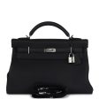 Hermes Kelly 42 Maxi Black Togo Palladium Hardware For Cheap