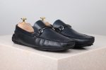 Driving Casual Leather Shoes-Navy Cheap