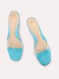 Women Blue-Toned & Transparent Block Sandals For Sale