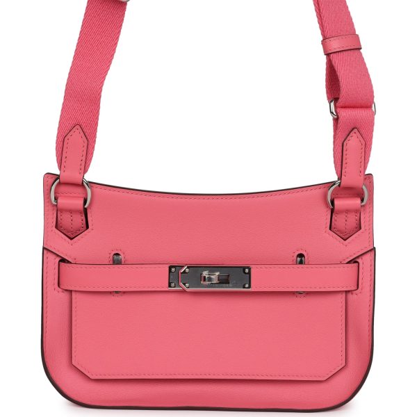 Hermes Mini Jypsiere Rose Azalee Swift Palladium Hardware For Discount