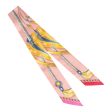 Hermes  Cavalcades  Rose Poudre Multi Silk Twilly Pair Online now